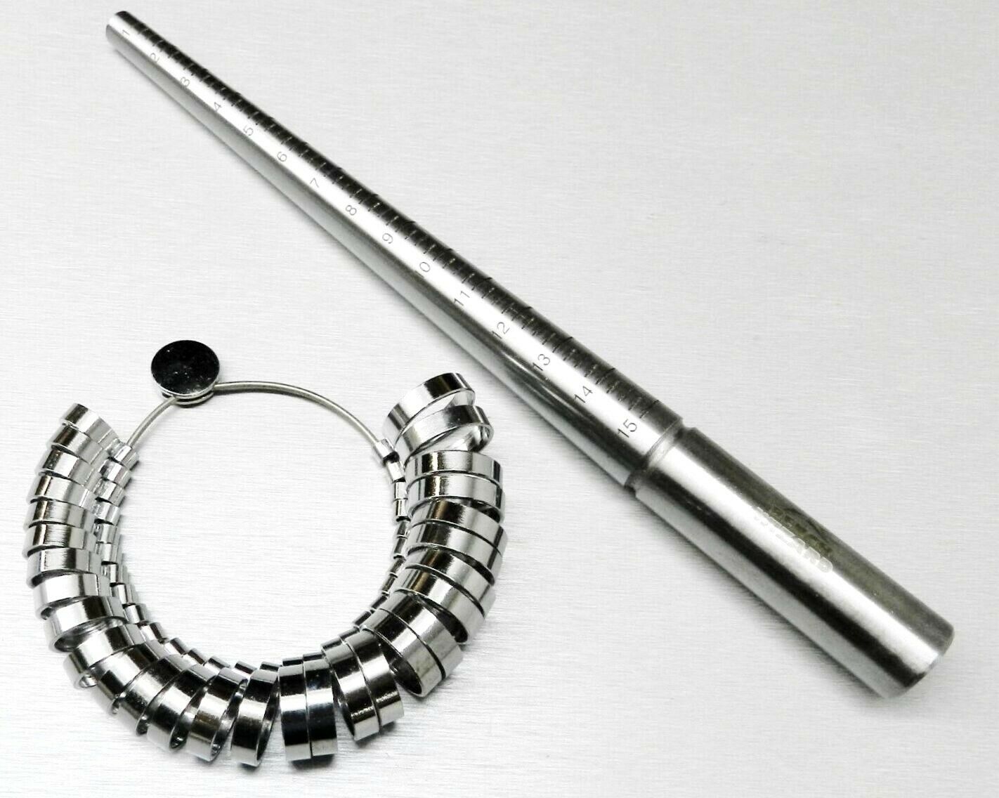 JTS Ring Size Stick Mandrel Finger Gauge Ring Sizer Set Measuring Sizes  Jewelry Tool